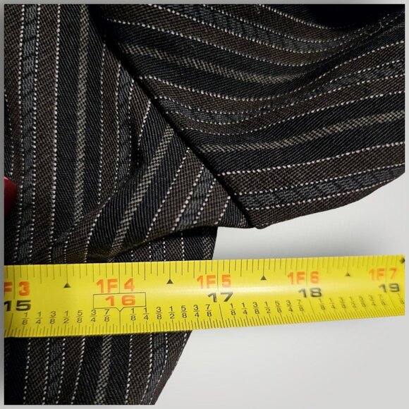 VTG Victoria Ashley Women's 5/6 Black Multi Striped Double-Breasted Blazer Jkt - Picture 14 of 16